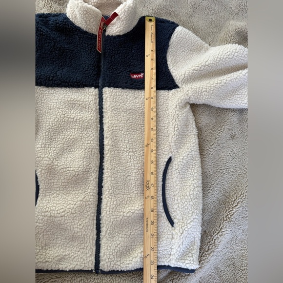 Levi’s Colorblock Sherpa Jacket Big Boys Sz L 12-13 yrs NWT full zip pockets - Picture 14 of 16